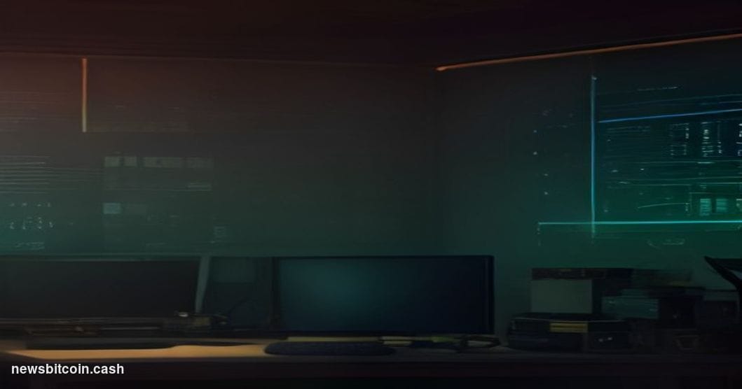 Cinematic photorealistic editorial photograph of a dimly lit cybersecurity investigation war room at night, with multiple dar