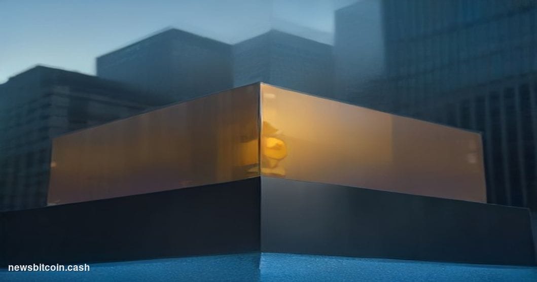 Cinematic photorealistic editorial photograph of Apple's iconic glass-cube flagship store on Fifth Avenue in New York City at