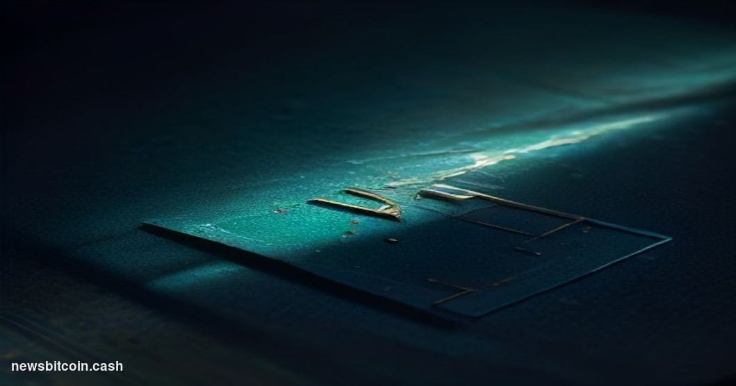 Cinematic photorealistic editorial photograph of a cracked and shattered debit card rendered in dark teal and gold tones, lyi