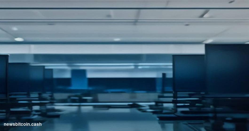 Cinematic photorealistic editorial photograph of two distinct corporate environments merging — in the foreground, a polished 