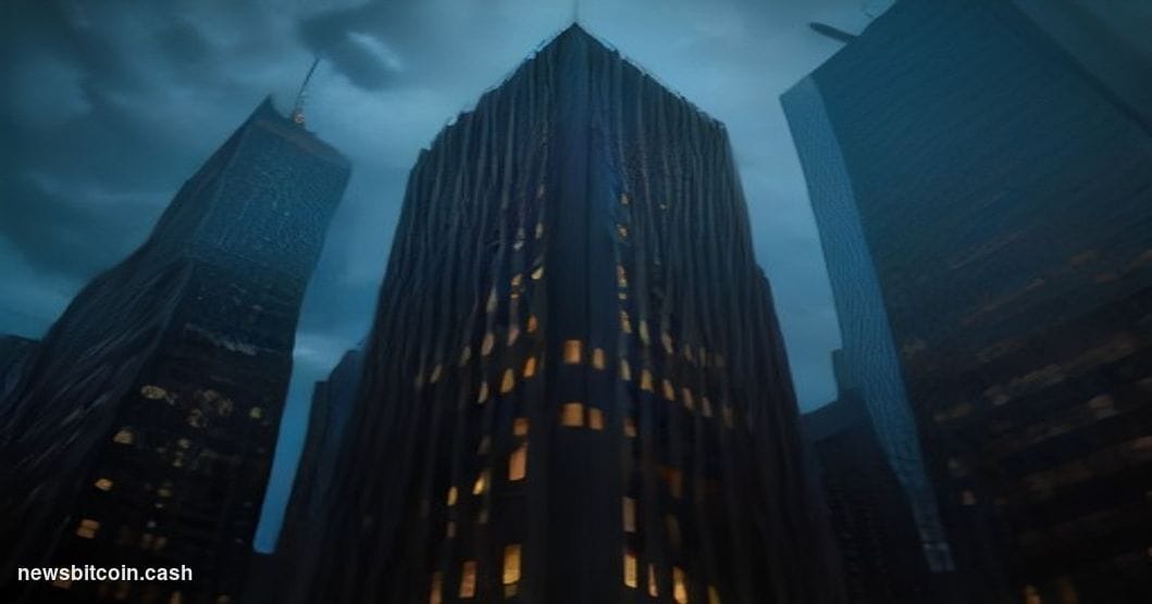 Cinematic photorealistic editorial photograph of the BlackRock headquarters building in Midtown Manhattan, New York City, sho