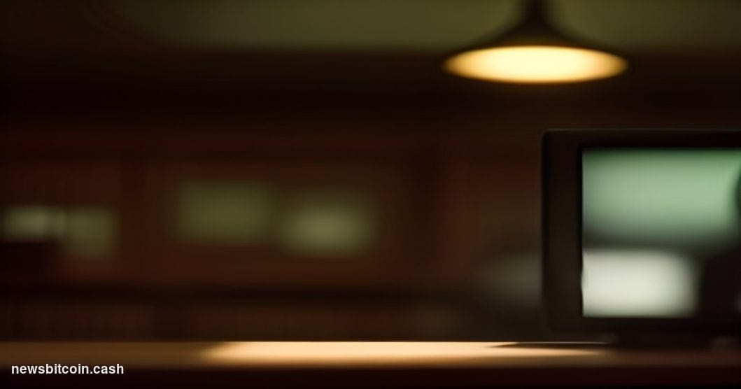 A cinematic photorealistic editorial photograph set inside a dimly lit courtroom interior, shallow depth of field focused on 