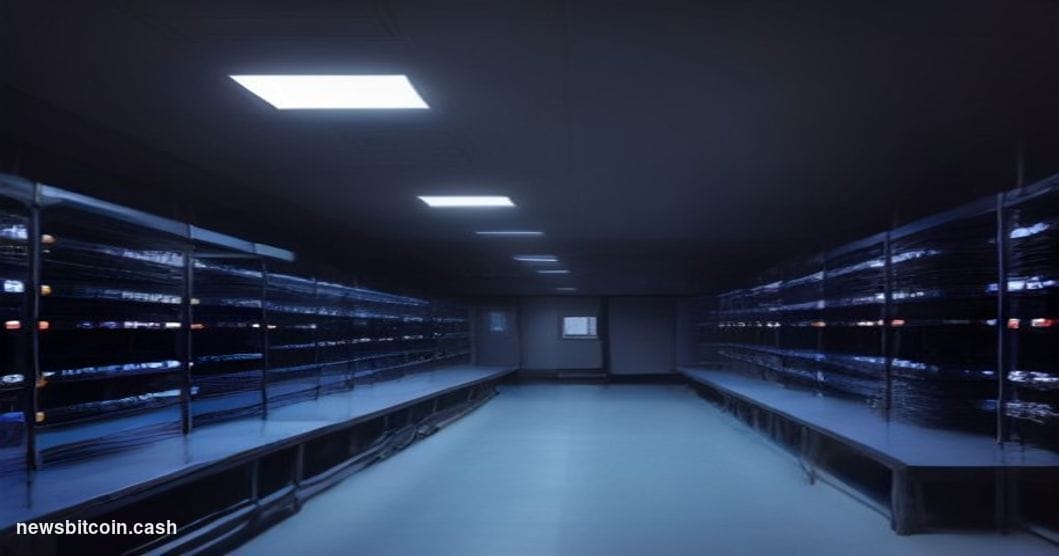 A cinematic photorealistic editorial photograph of a dramatic server room environment with deep blue and amber lighting, shal