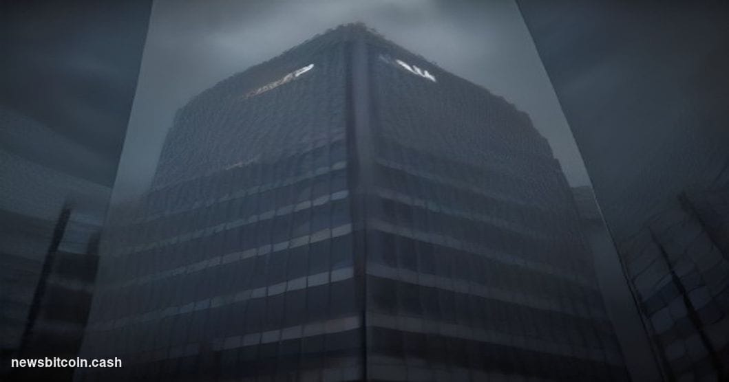 Cinematic photorealistic editorial photograph of the Deutsche Bank twin-tower headquarters in Frankfurt, Germany, shot at dus