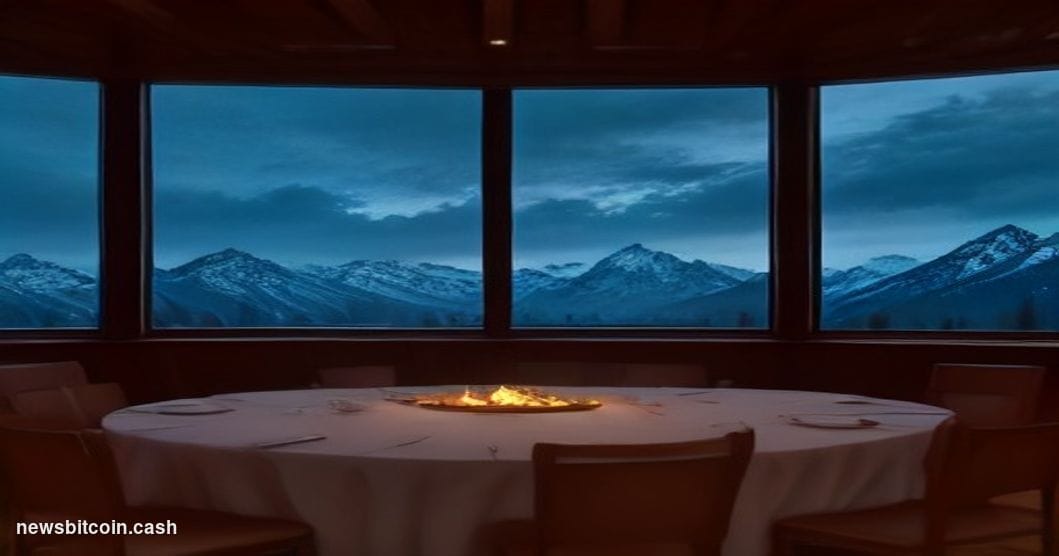 Cinematic photorealistic editorial photograph of the Jackson Hole Grand Teton mountain range at dawn, with the iconic Snake R