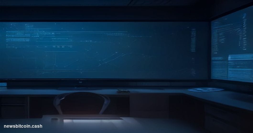 A cinematic photorealistic editorial photograph set in a high-security digital operations center, shot from a low angle looki