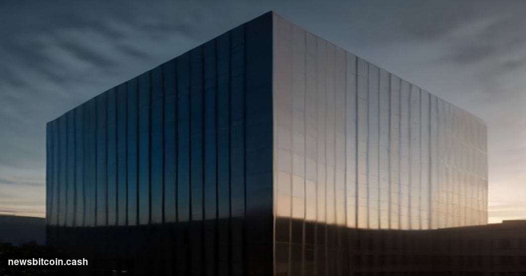 Cinematic photorealistic editorial photograph of the Office of the Director of National Intelligence headquarters in McLean, 