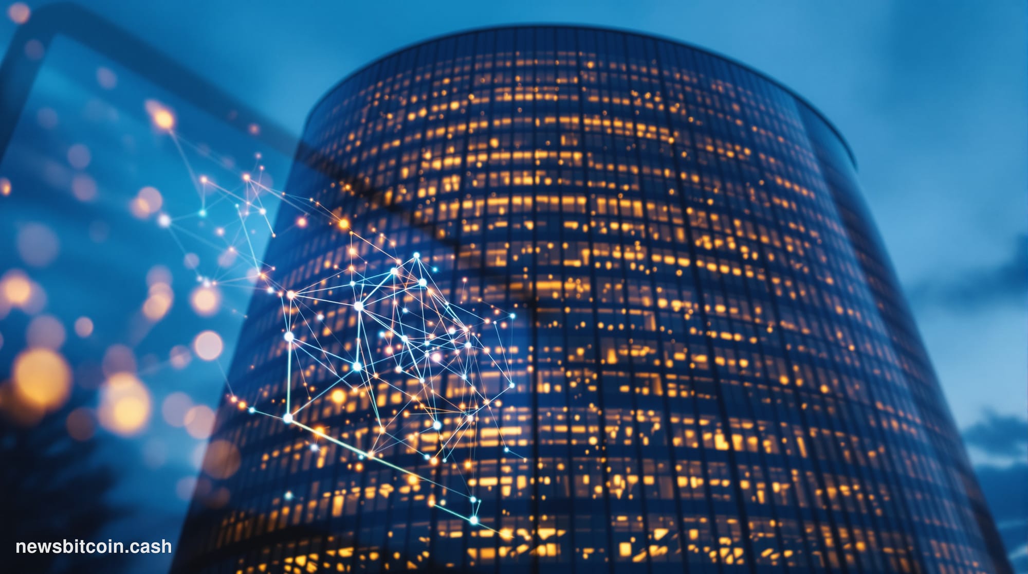 Cinematic photorealistic editorial photograph of the Berlaymont building in Brussels — the iconic European Commission headqua