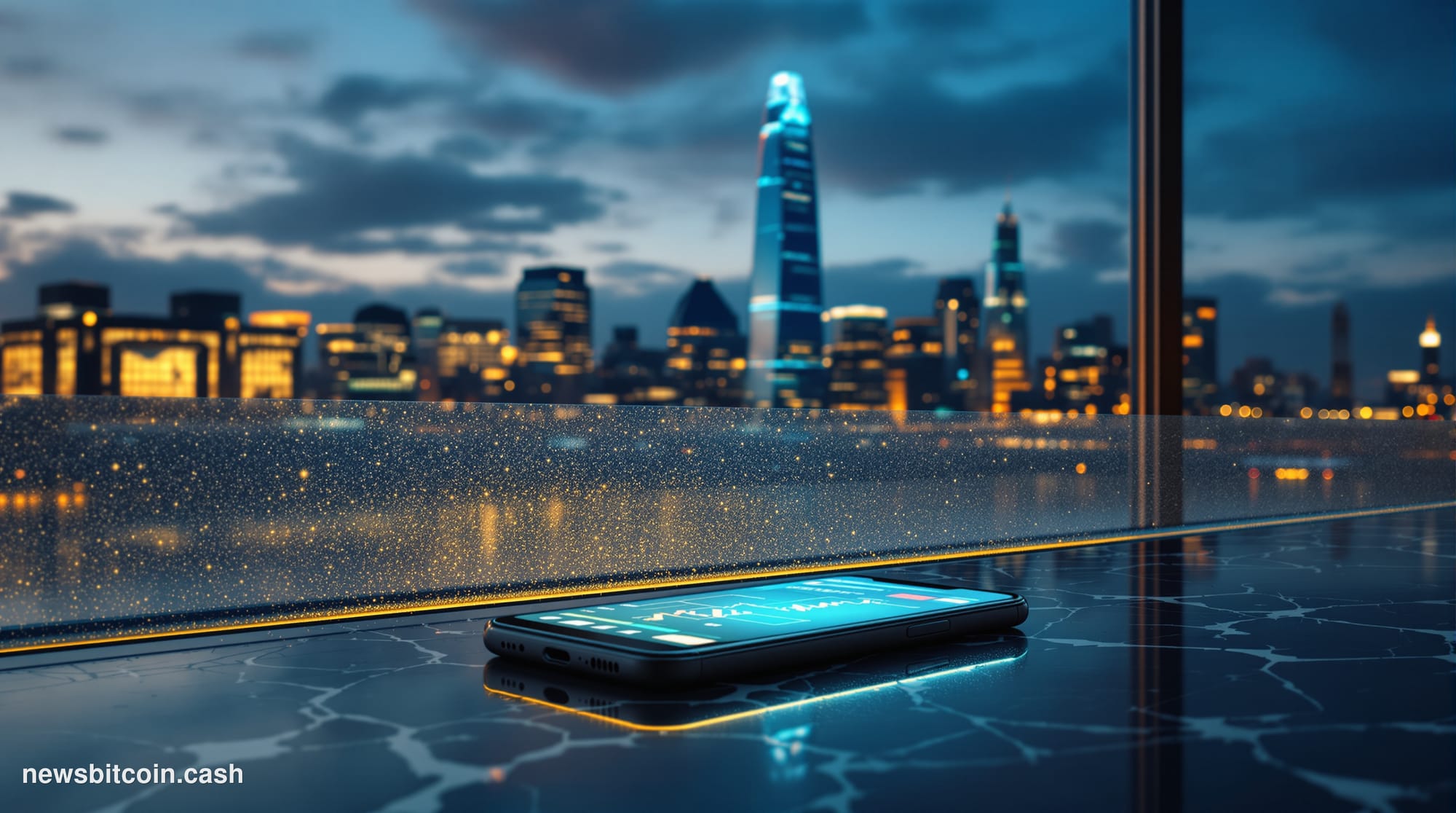 Cinematic photorealistic editorial photograph of the iconic skyline along the River Thames in London at dusk, with the Financ