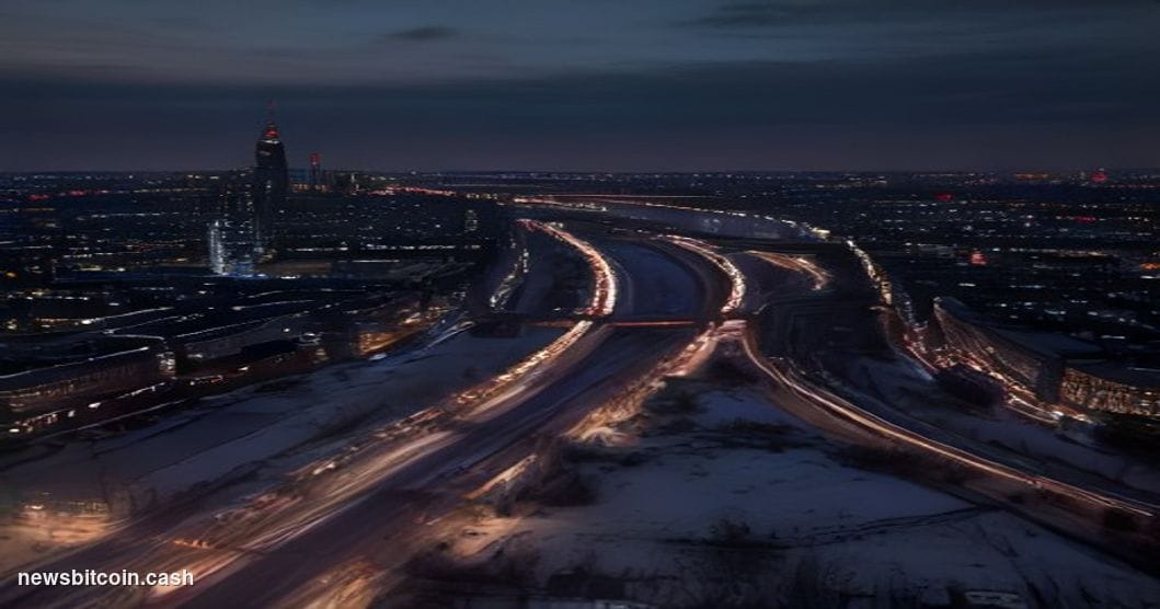 Cinematic photorealistic editorial photograph of Moscow's night skyline as seen from across the Moskva River, with the illumi