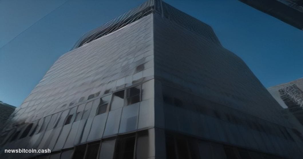 Cinematic photorealistic editorial photograph of the Charles Schwab corporate headquarters building exterior in San Francisco