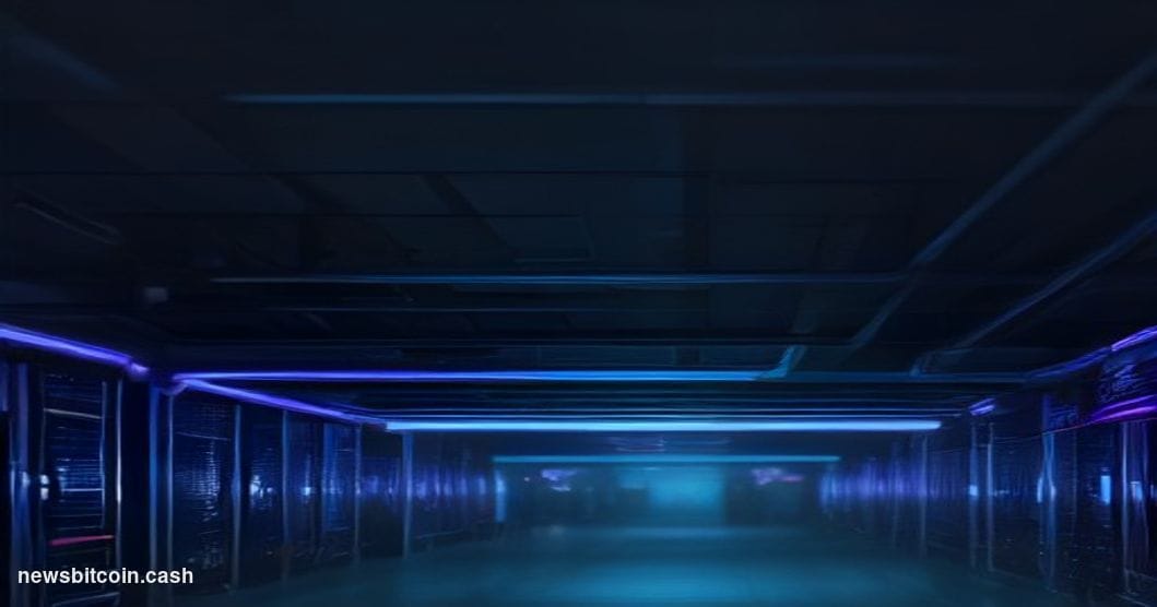 Cinematic photorealistic editorial photograph of a sleek server farm interior representing Solana validator infrastructure, b