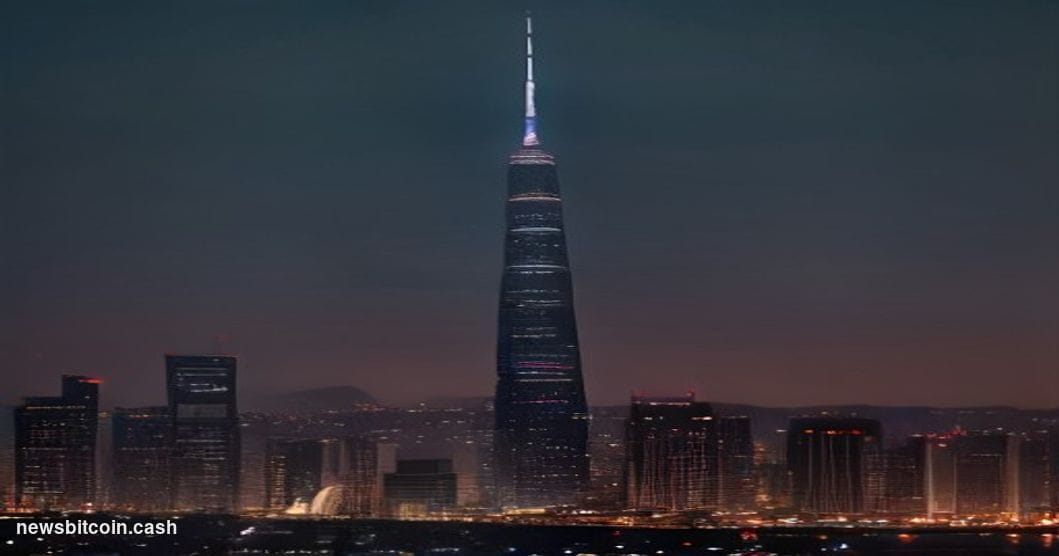 Cinematic photorealistic editorial photograph of the Seoul skyline at dusk, with the iconic Lotte World Tower dominating the 