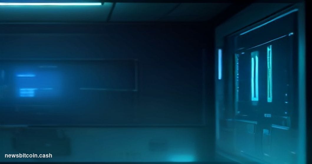 Cinematic photorealistic editorial photograph shot at eye level inside a dramatically lit quantum computing research lab, wit