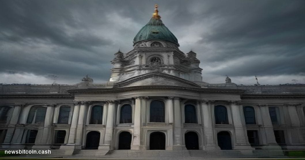 Cinematic photorealistic editorial photograph of the Swiss Federal Palace (Bundeshaus) in Bern, its iconic green dome illumin