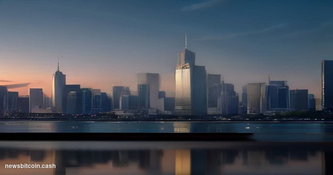 Cinematic photorealistic editorial photograph of the Bangkok financial district skyline at dusk, with the iconic silhouette o