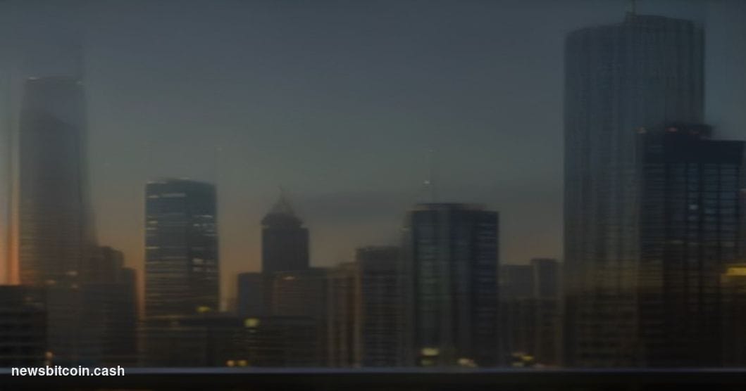 Cinematic photorealistic editorial photograph of the Australian Securities and Investments Commission building in Sydney's ce