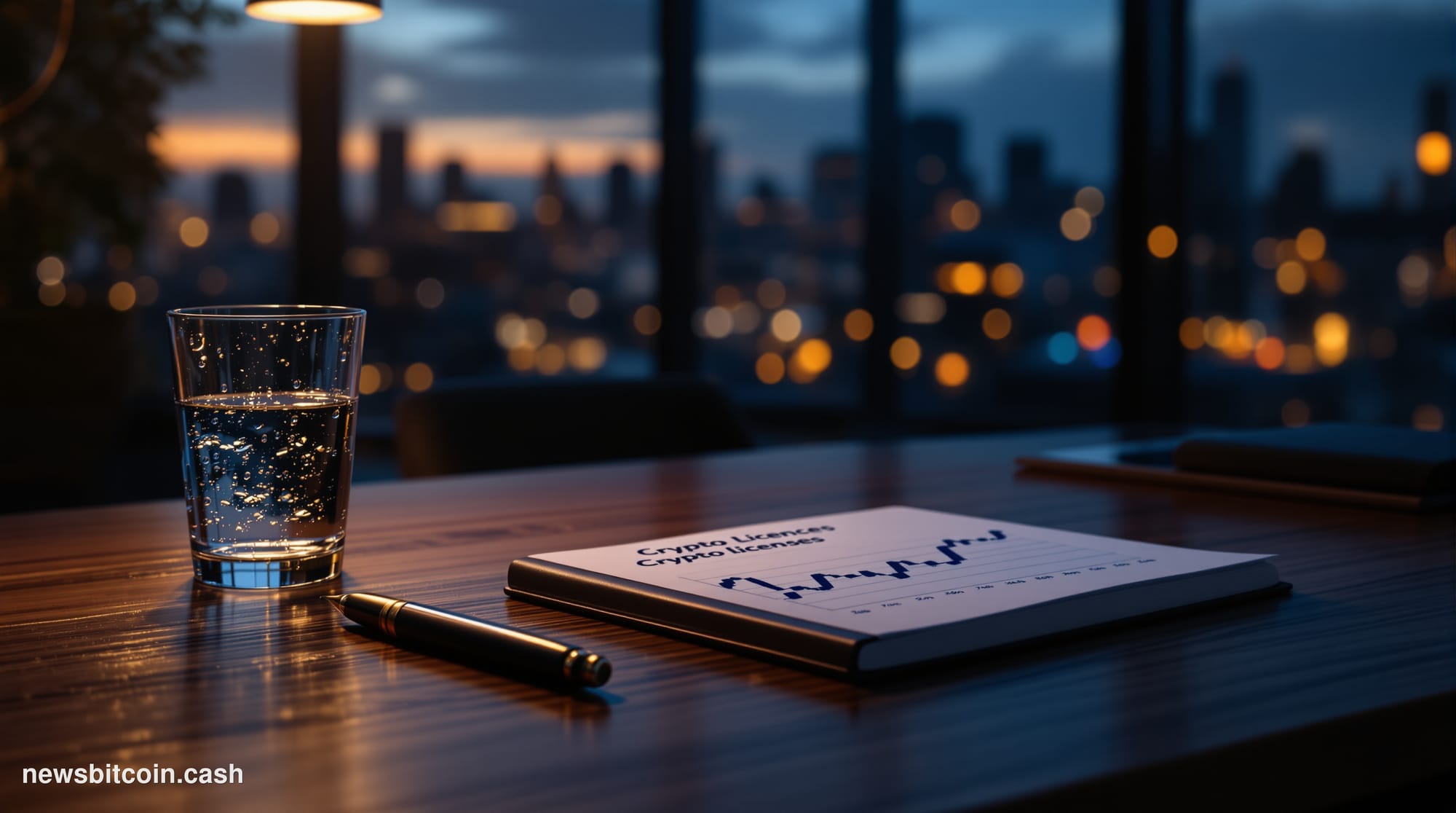 A cinematic photorealistic editorial photograph shot at the European Securities and Markets Authority headquarters in Paris, 