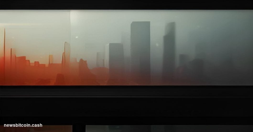 Cinematic photorealistic editorial photograph of a large professional trading floor monitor wall displaying a sharply descend