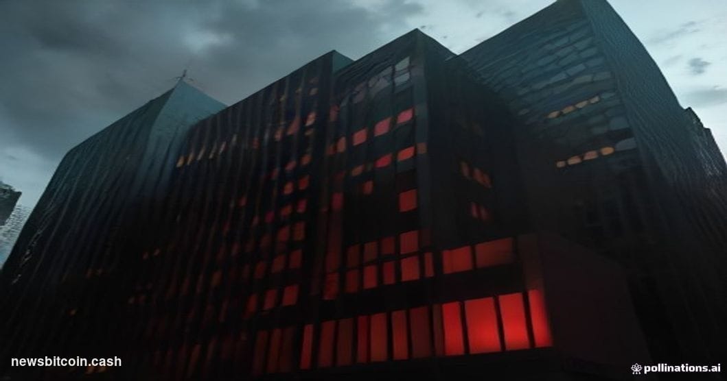 Cinematic photorealistic editorial photograph of the BlackRock headquarters in Midtown Manhattan, New York City, shot at dusk