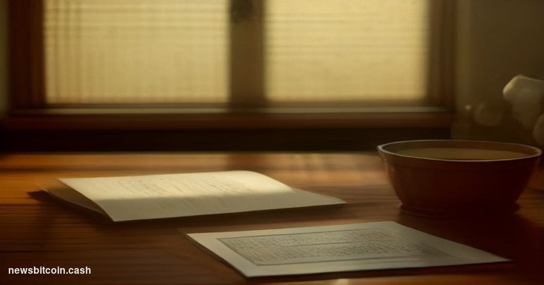 A cinematic photorealistic editorial photograph of a weathered wooden desk in a dimly lit home office, with an open retiremen