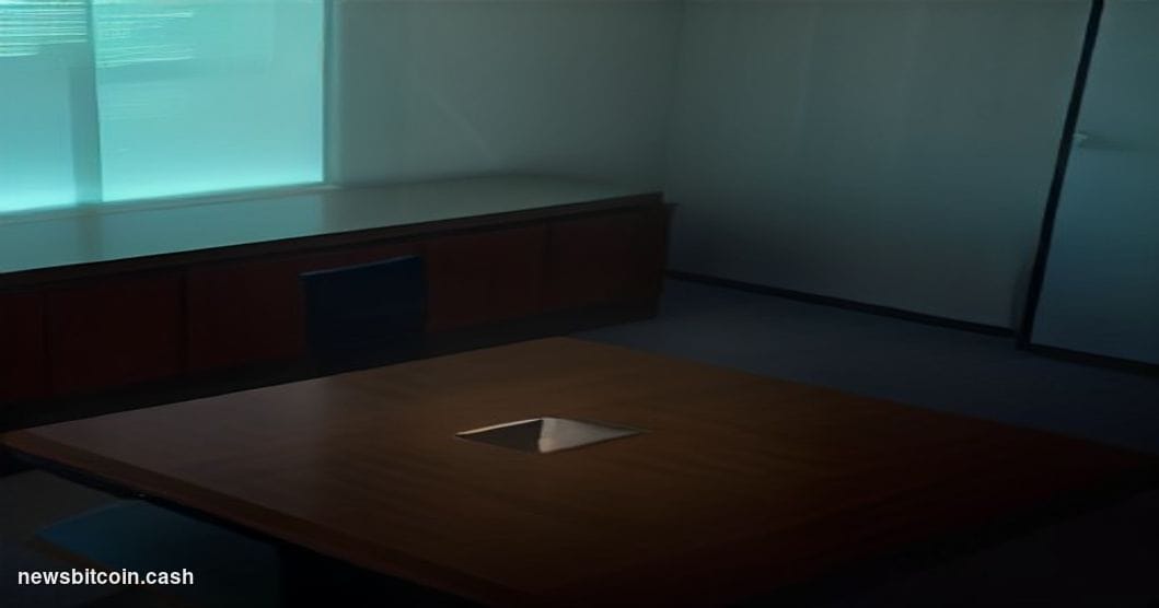 Cinematic photorealistic editorial photograph of a sleek modern auditing firm's glass-and-steel conference room, dramatically