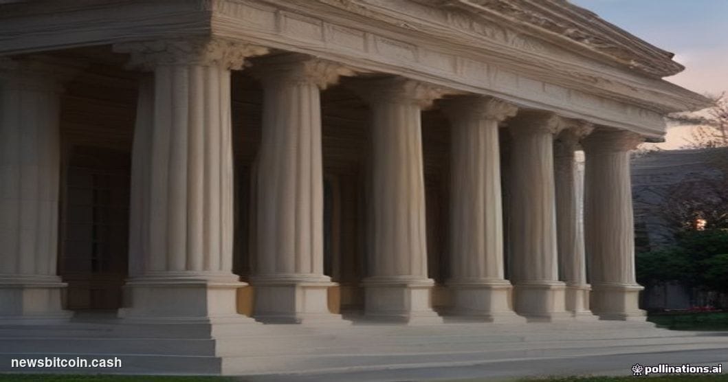 A cinematic photorealistic editorial photograph of the exterior of the Commodity Futures Trading Commission headquarters buil