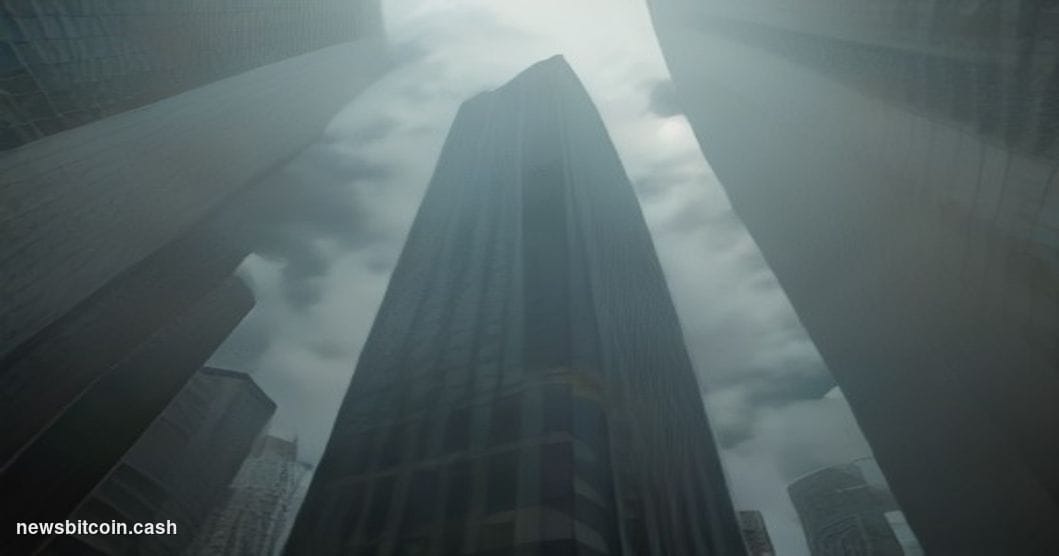Cinematic photorealistic editorial photograph of the CME Group headquarters in Chicago, Illinois — the iconic glass-and-steel