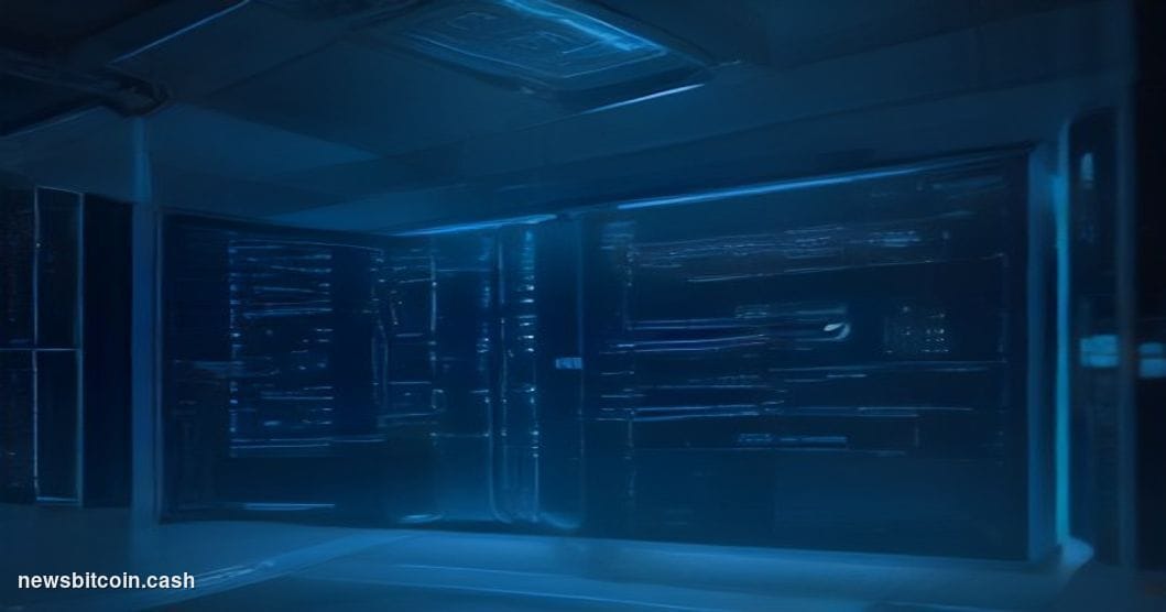 A cinematic photorealistic editorial photograph set in a high-security quantum computing research laboratory, with a glowing 