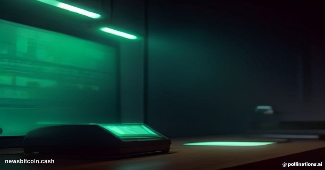 Cinematic photorealistic editorial photograph of a sleek trading terminal glowing with green and red market data, with physic