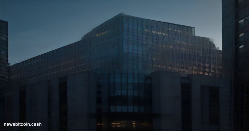 Cinematic photorealistic editorial photograph of the U.S. Securities and Exchange Commission headquarters in Washington D.C. 