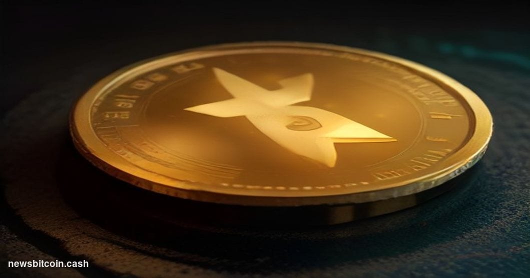 Cinematic photorealistic editorial photograph of a physical gold coin engraved with the Zcash "Z" shield logo, dramatically l