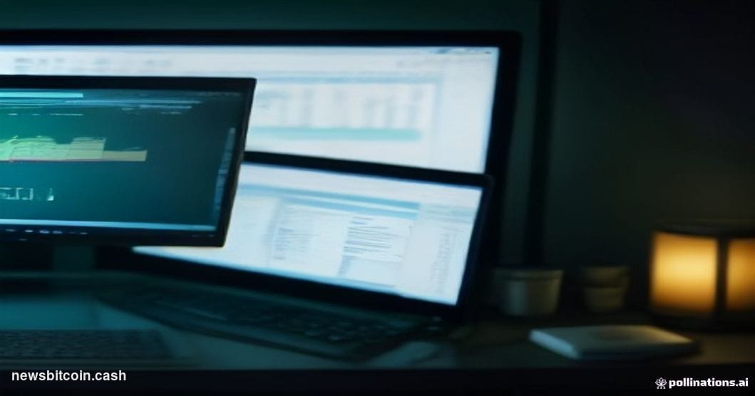 Cinematic photorealistic editorial photograph of a sleek, dimly lit modern trading terminal environment with multiple curved 