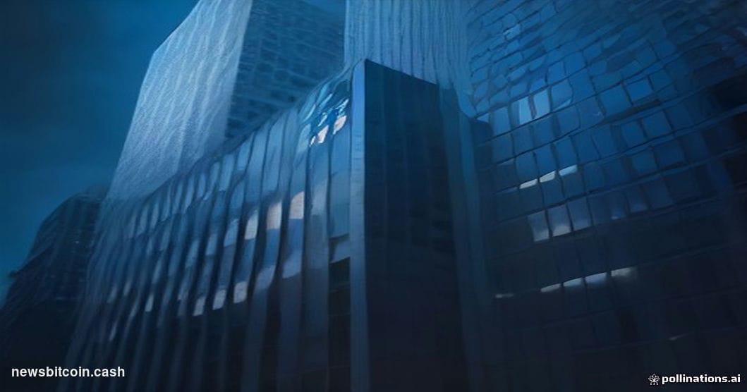 Cinematic photorealistic editorial photograph of the American Express corporate headquarters building in New York City, shot 