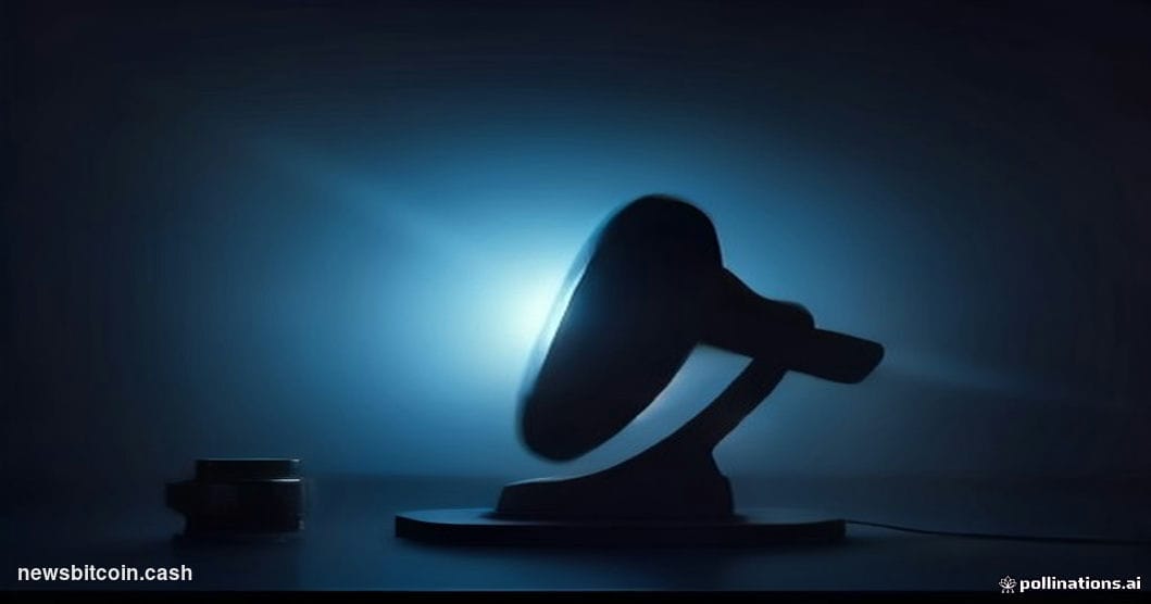 Cinematic photorealistic editorial photograph of a lone Bitcoin physical coin resting on a polished obsidian trading desk, dr