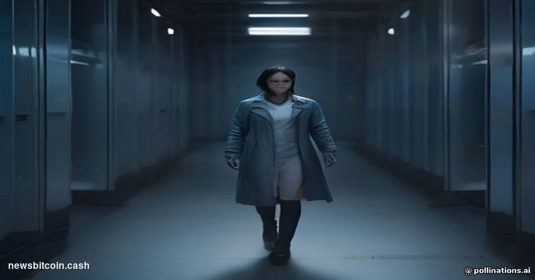 Cinematic photorealistic editorial photograph set inside a cutting-edge biomedical research laboratory in Bonn, Germany, with
