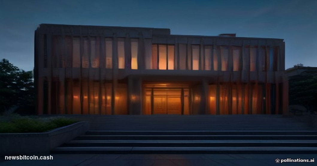 A cinematic photorealistic editorial photograph split between two distinct legal environments: on the left, the imposing ston