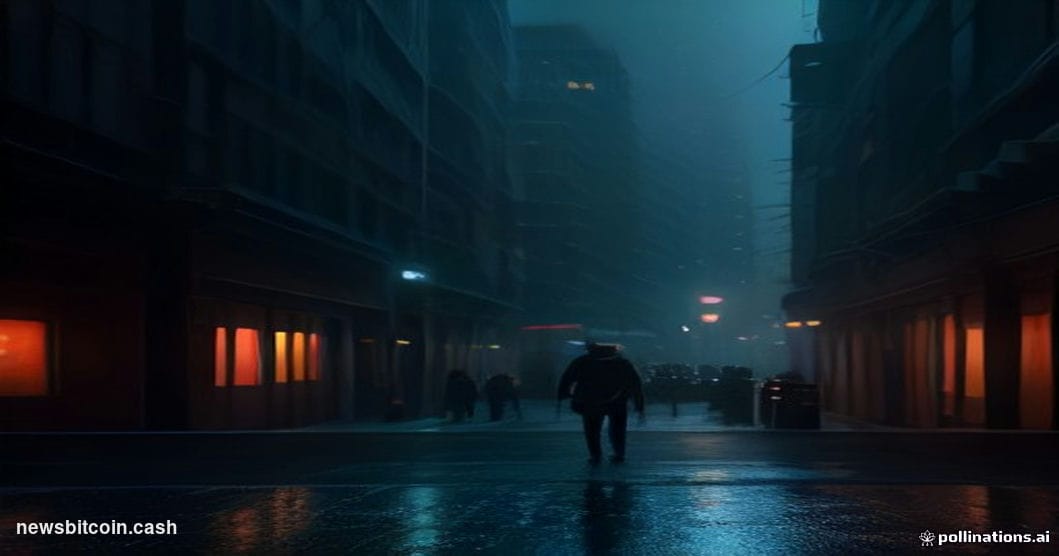 A cinematic photorealistic editorial photograph of a dark, rain-slicked street in Mumbai at night, with the illuminated glass