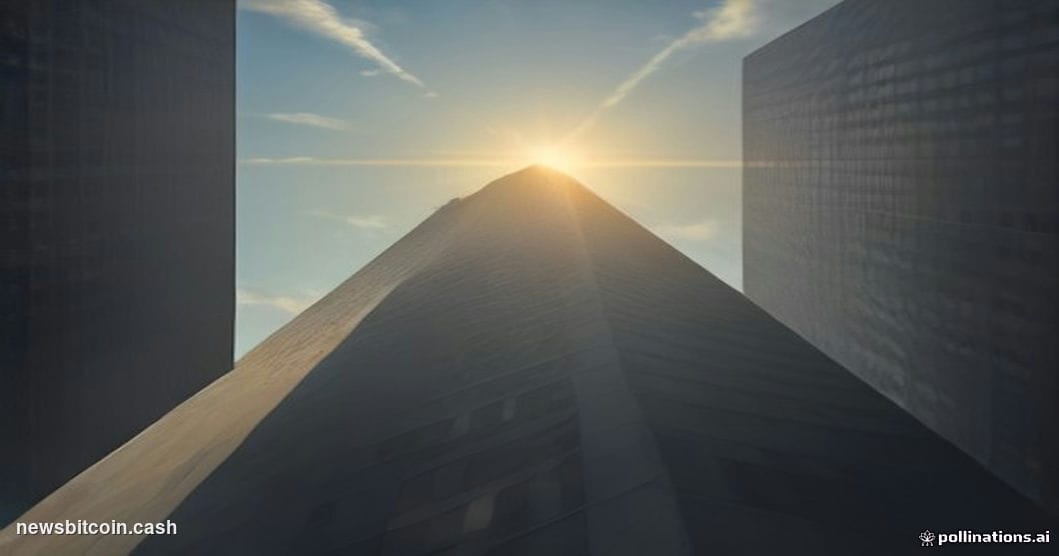 Cinematic photorealistic editorial photograph of the DTCC's New York City headquarters at 55 Water Street, lower Manhattan, s
