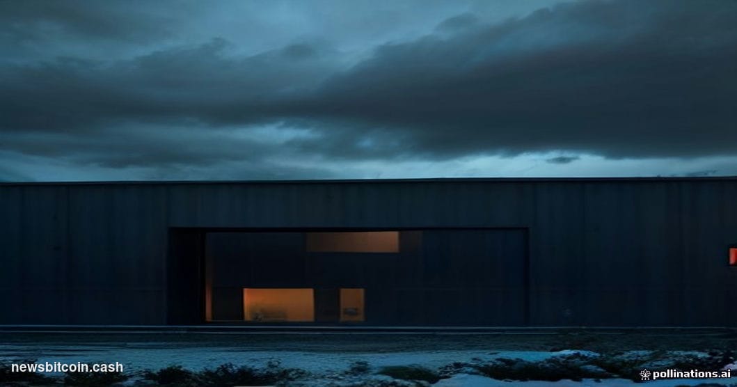 Cinematic photorealistic editorial photograph of the Ethereum Foundation's headquarters in Zug, Switzerland, shot from a low 