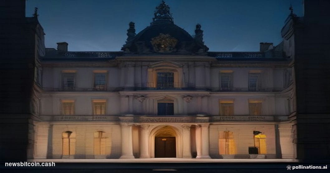 Cinematic photorealistic editorial photograph of the Palais Royal in Paris — home to the French Ministry of Economy and Finan