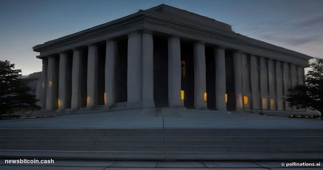 Cinematic photorealistic editorial photograph of the IRS headquarters building in Washington D.C. — the historic brutalist fa