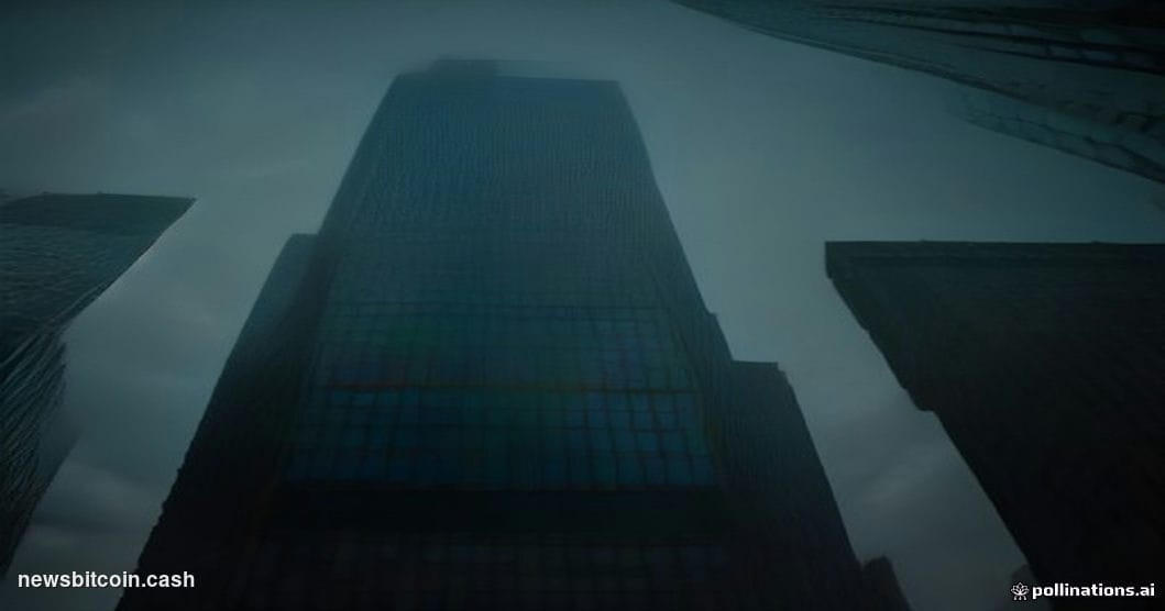 Cinematic photorealistic editorial photograph of a Morgan Stanley office building facade in Manhattan's Midtown financial dis