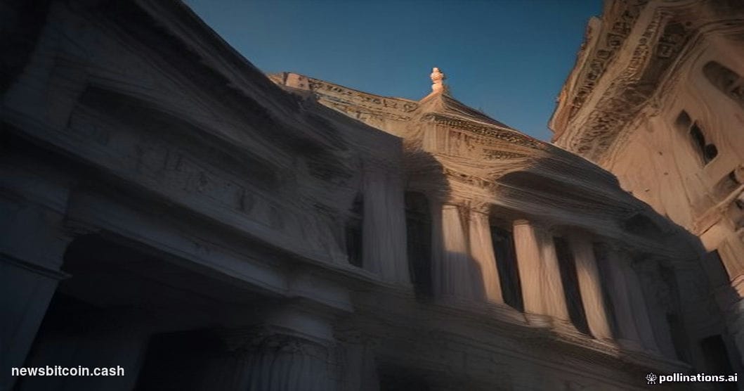 A cinematic photorealistic editorial photograph of the Office of the Comptroller of the Currency headquarters building in Was