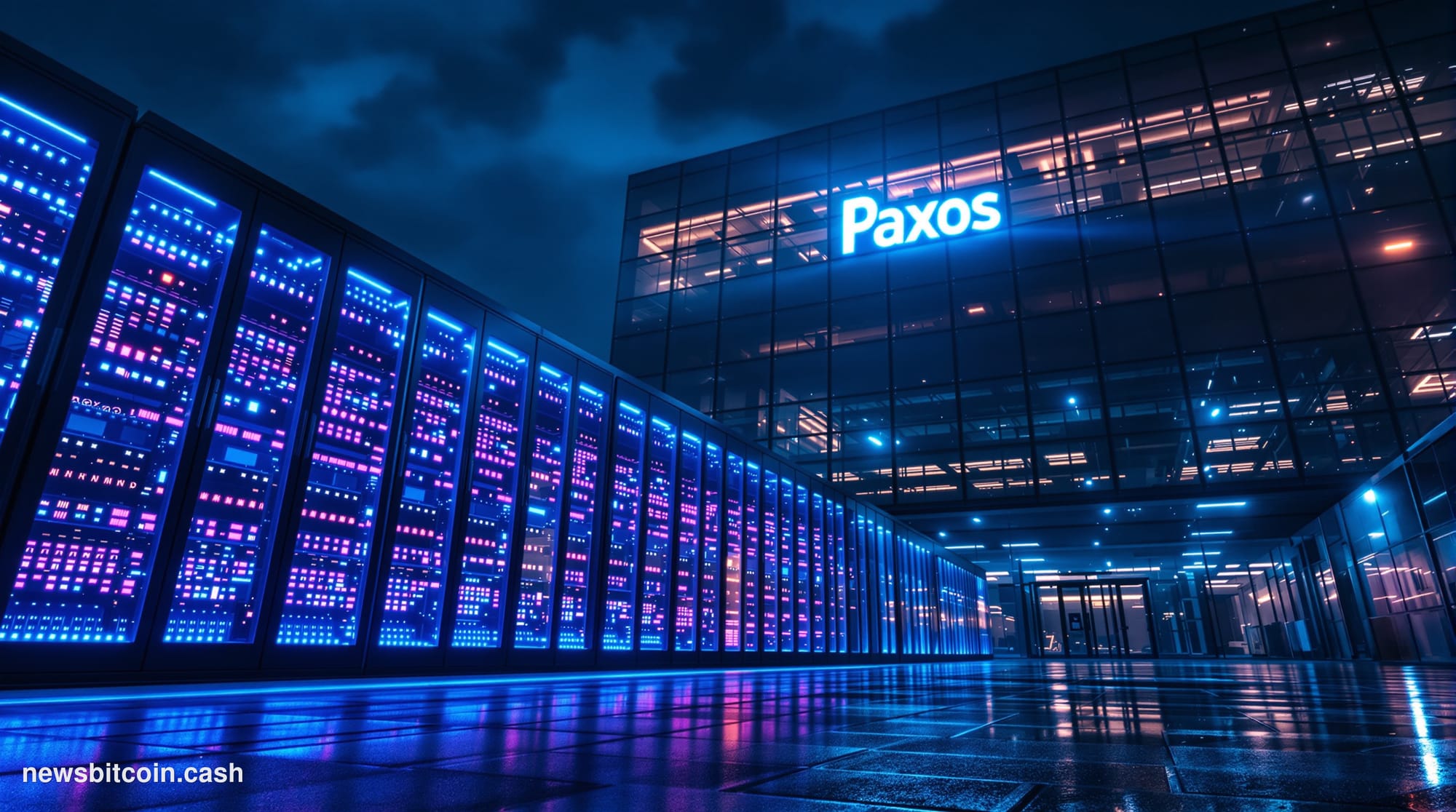 Cinematic photorealistic editorial photograph of a sleek Layer-2 blockchain operations hub at night, with Arbitrum's distinct