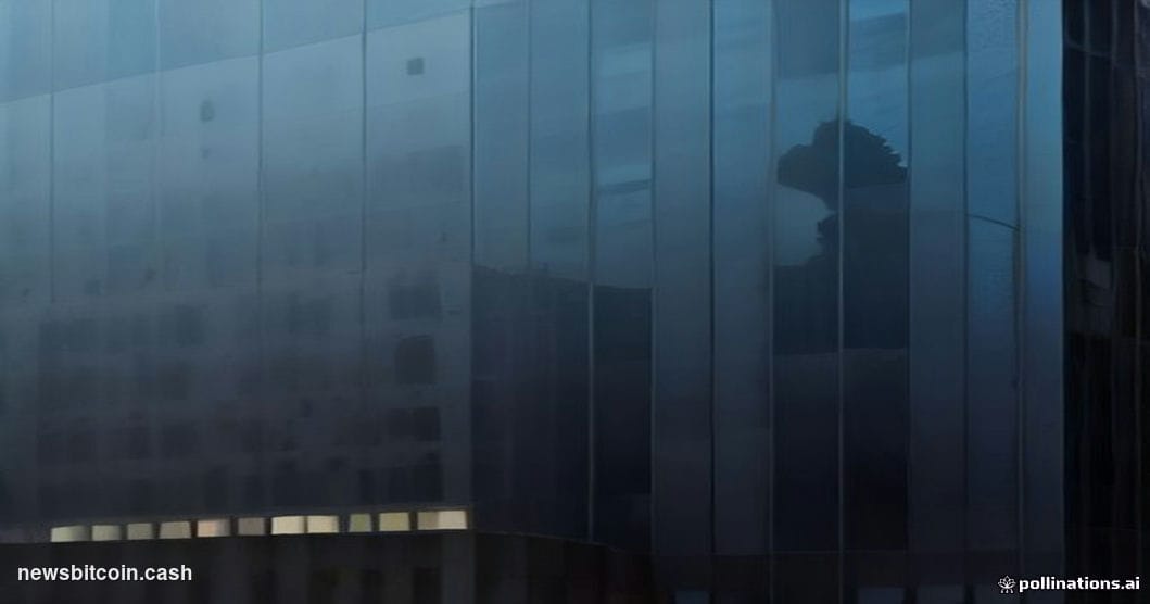 Cinematic photorealistic editorial photograph of the SEC headquarters building in Washington D.C. — the imposing brutalist fa