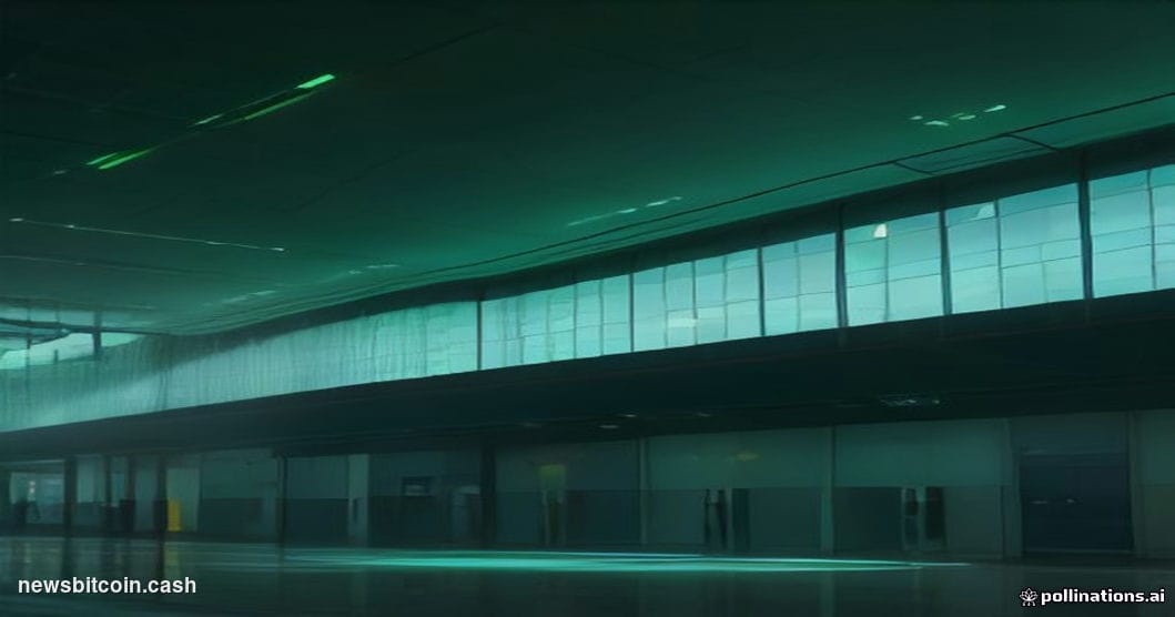 Cinematic photorealistic editorial photograph of a sleek modern bank operations center at 2AM, shot from a low angle looking 