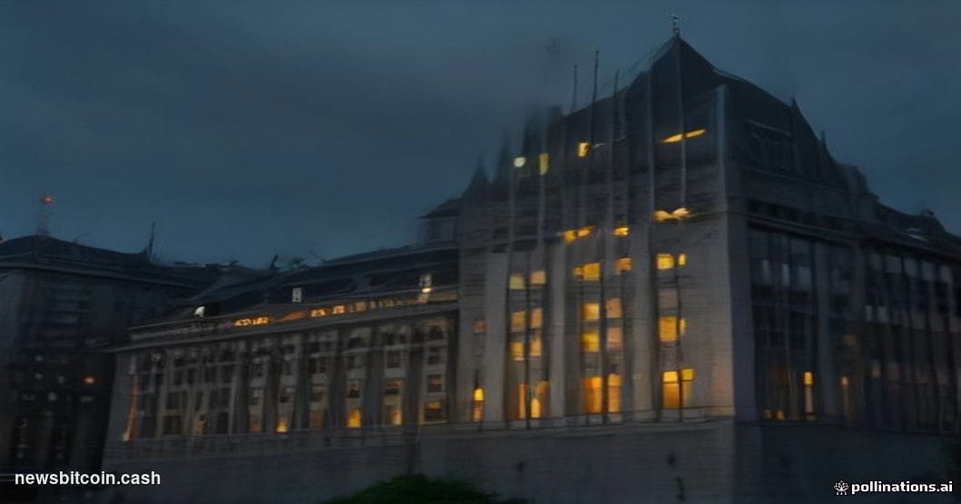 Cinematic photorealistic editorial photograph of the Swiss Financial Market Supervisory Authority (FINMA) headquarters buildi