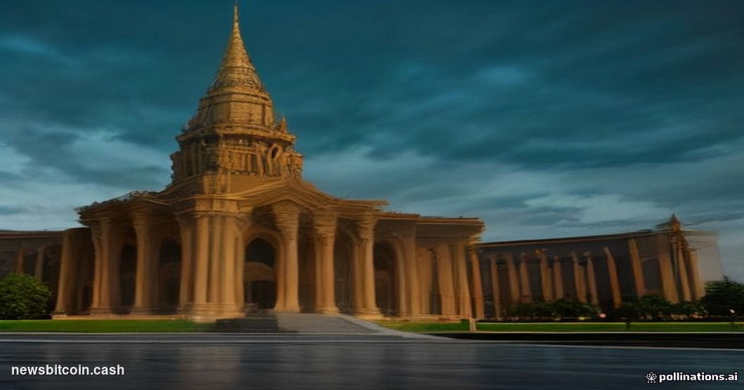 Cinematic photorealistic editorial photograph of the Thai Supreme Court building in Bangkok, Thailand — a grand, ornate struc
