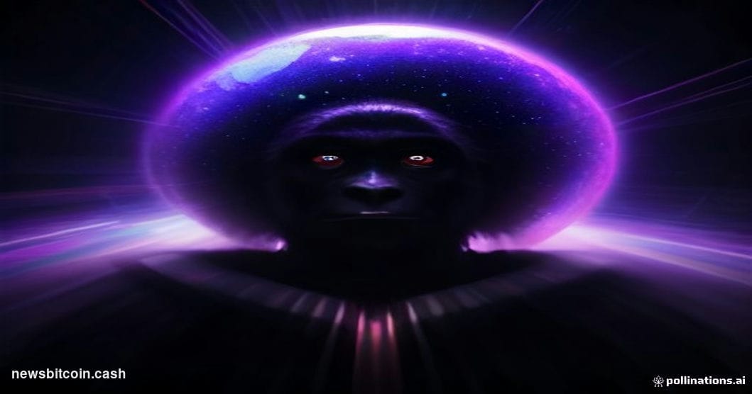 A cinematic photorealistic editorial photograph of a dramatic close-up of a holographic trading card bearing an illustrated a